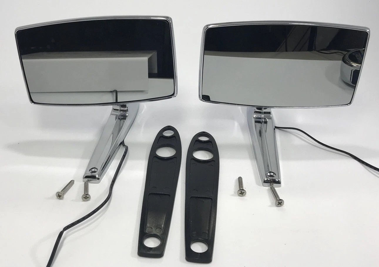Pair LED Turn Signal Side Rear View Mirrors Convex Right for Mustang (1967–1968)