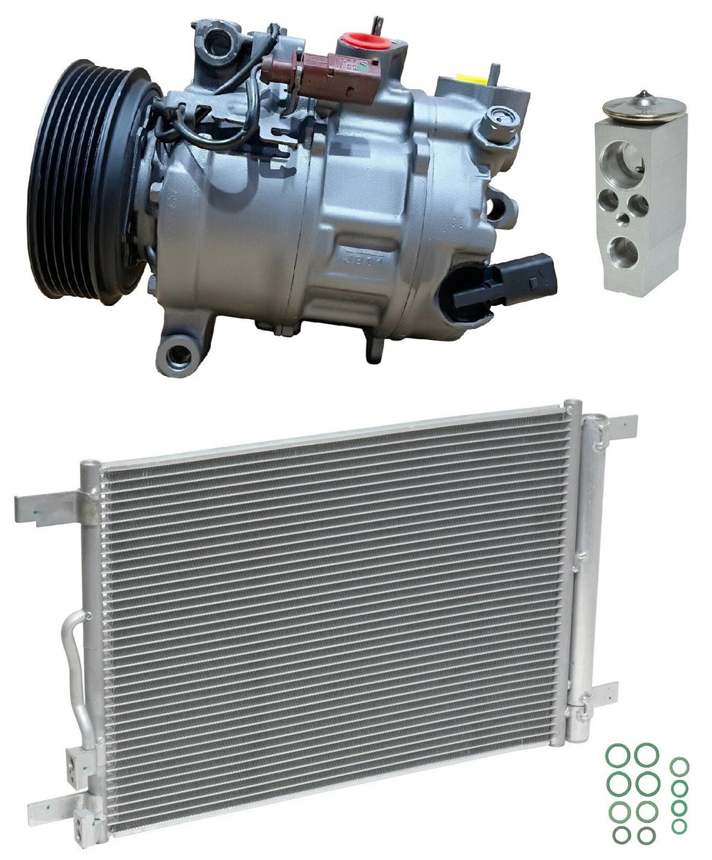 AC Compressor Kit With Condenser Replacement for Volkswagen GTI 2020–2020