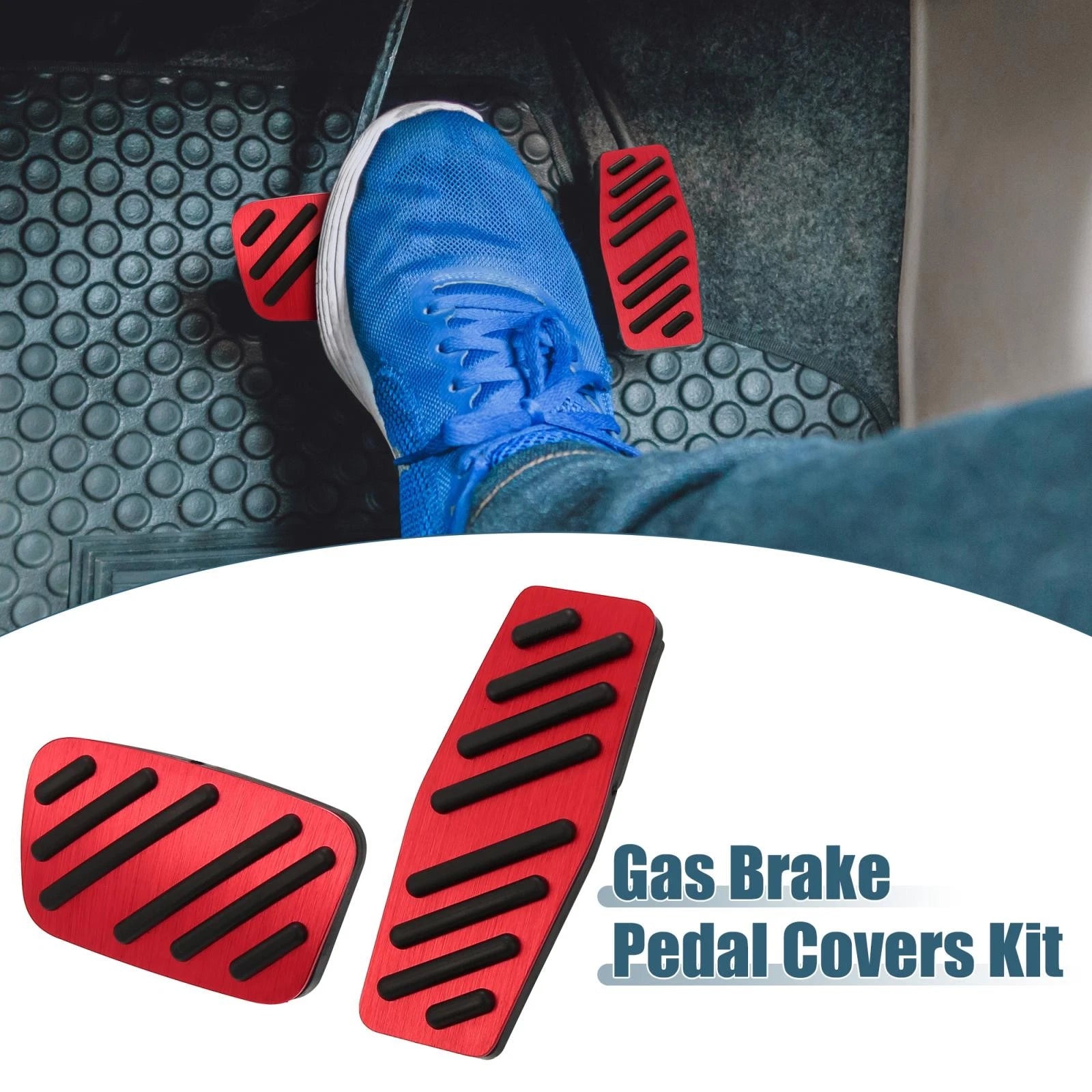 Gas Brake Foot Pedal Cover Kit for Chevrolet Impala (2015–2020) Anti Slip Red