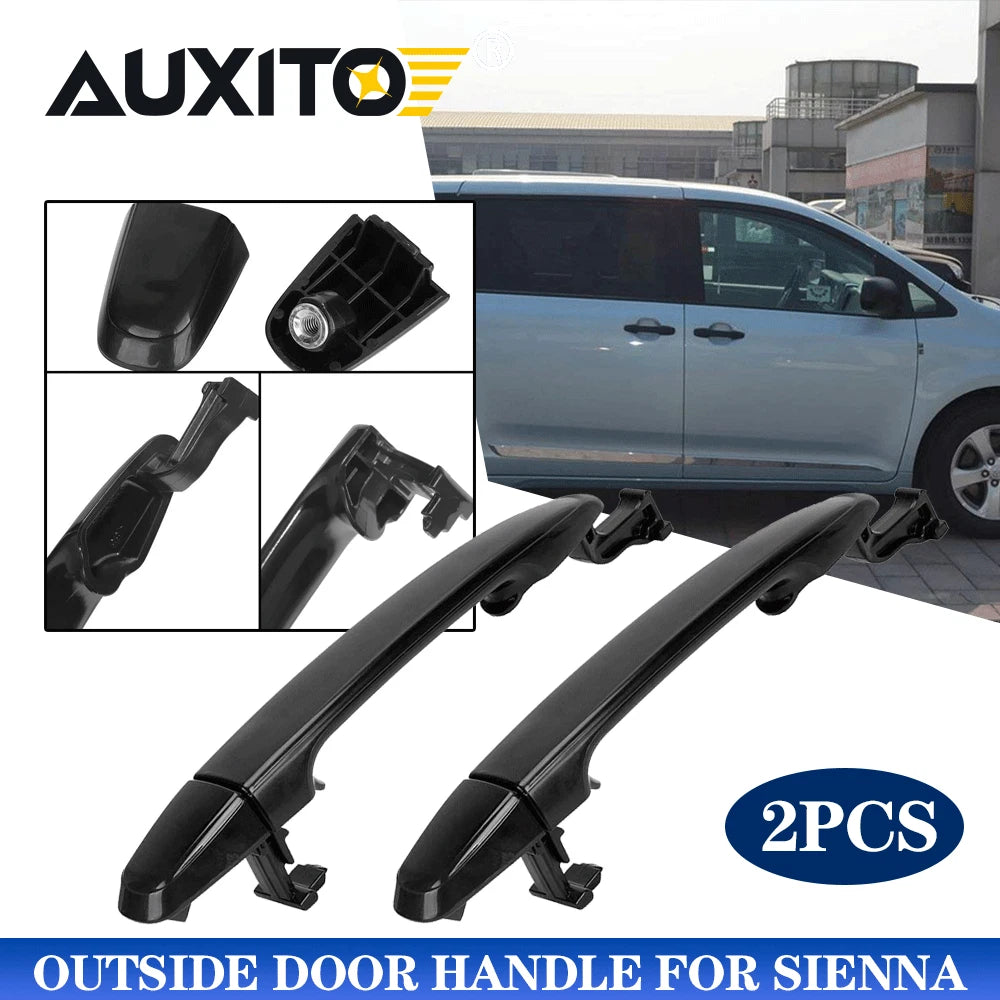 2X Door Handle for Toyota Sienna (2004–2010) Left Right Black OH