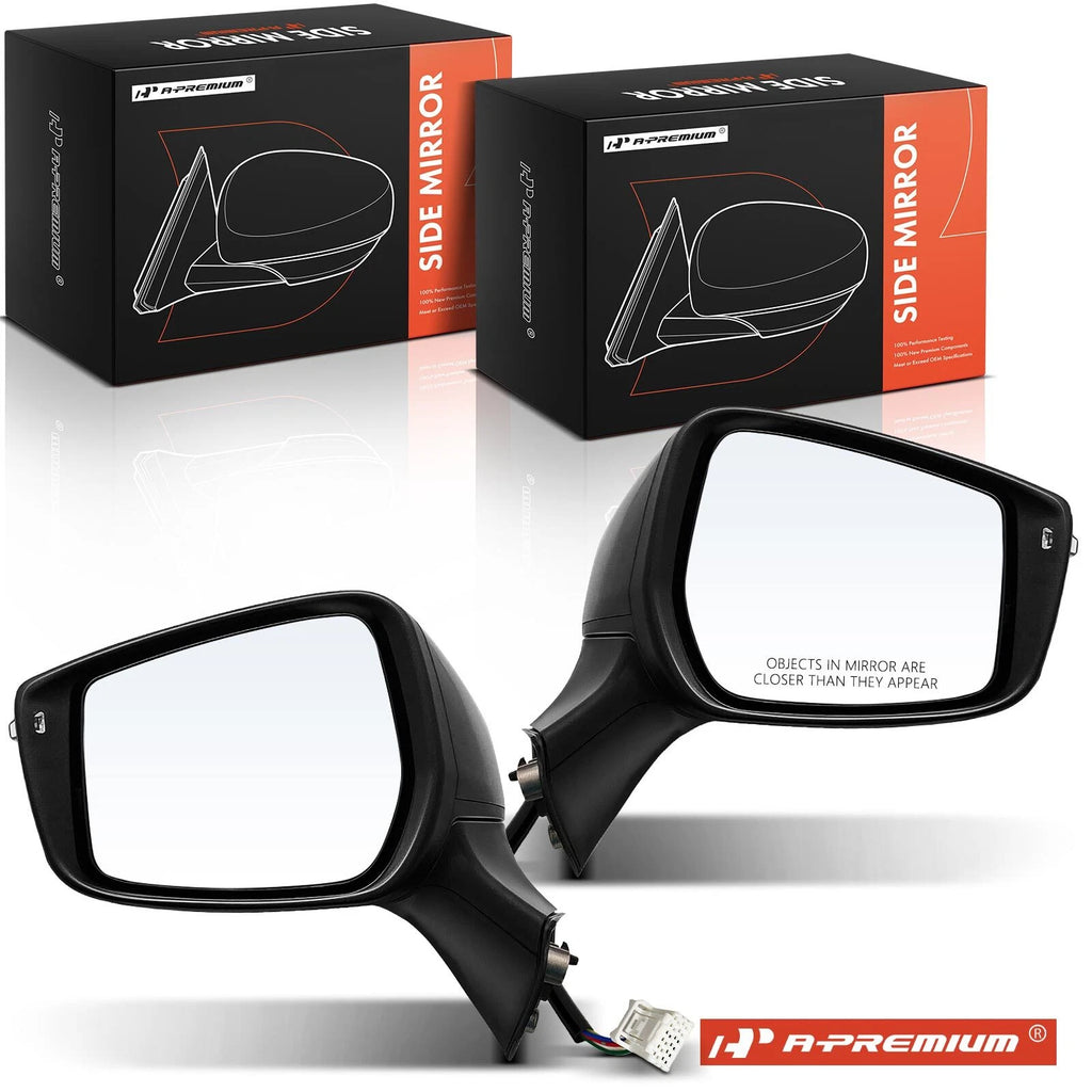 2X Front Power Mirrors with Turn Signal for Nissan Versa Note (2015–2019)