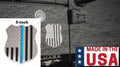 Police Shield Emblem 5 Inch Brushed Stainless for Thin Blue Line Vehicle