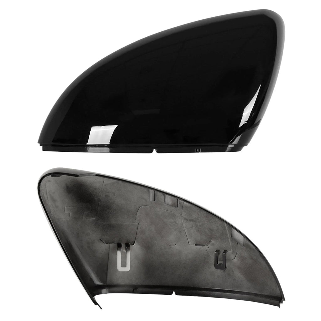 Pair Rear View Mirror Cover Cap Glossy Black for Volkswagen Golf 7 (2015–2021)