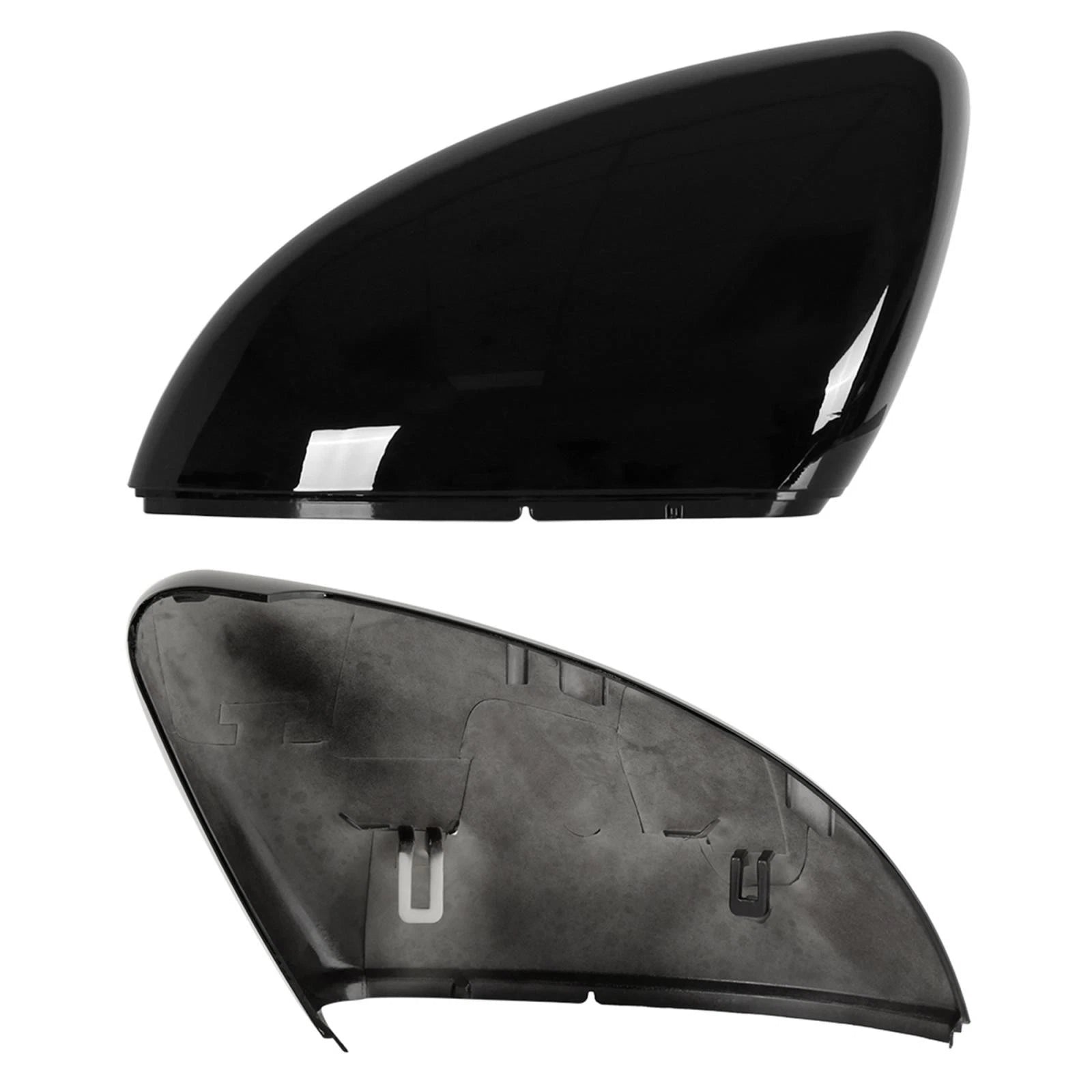 Pair Rear View Mirror Cover Cap Glossy Black for Volkswagen Golf 7 (2015–2021)