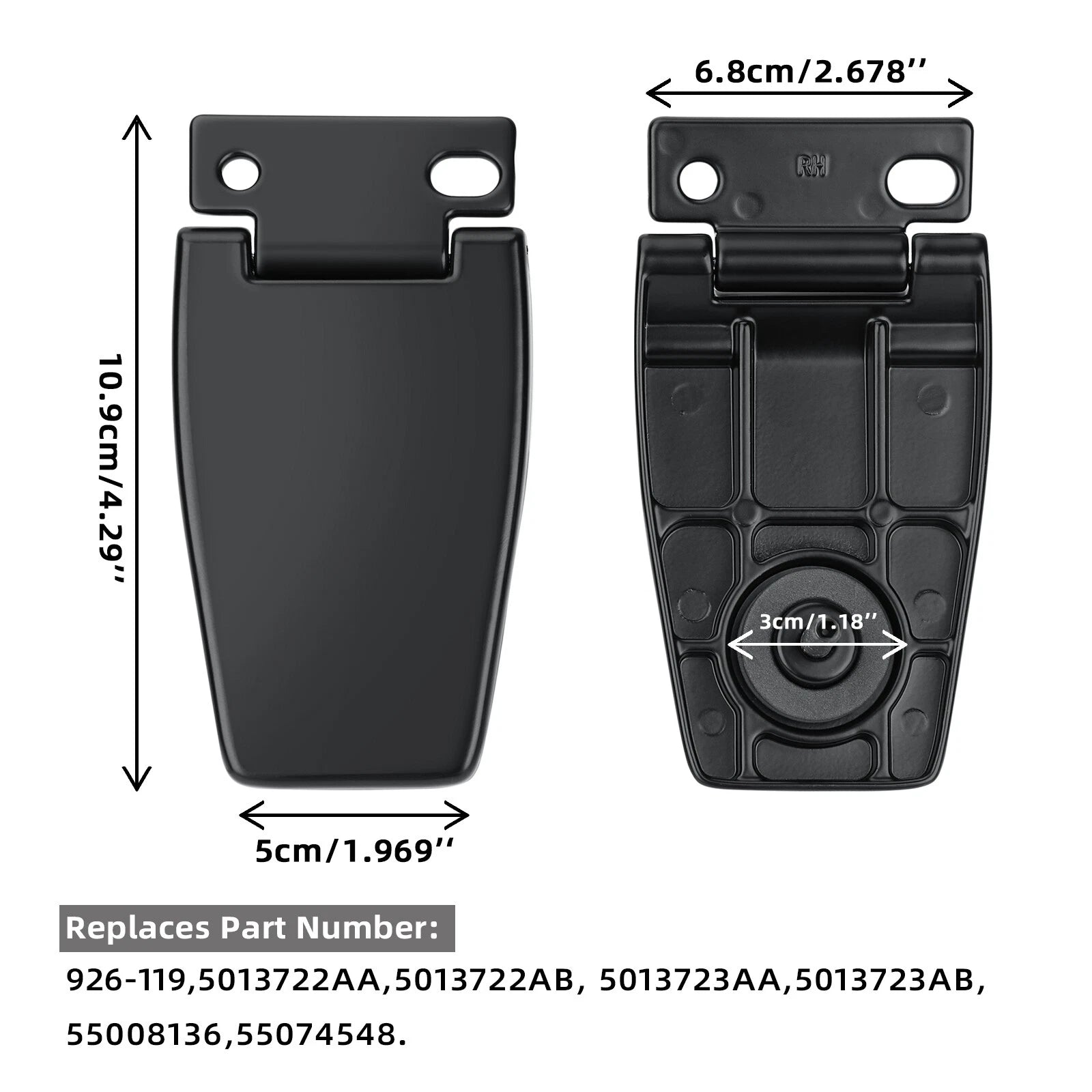 2X Rear Hatch Gate Window Hinge for Jeep Wrangler TJ YJ (1987–2006)