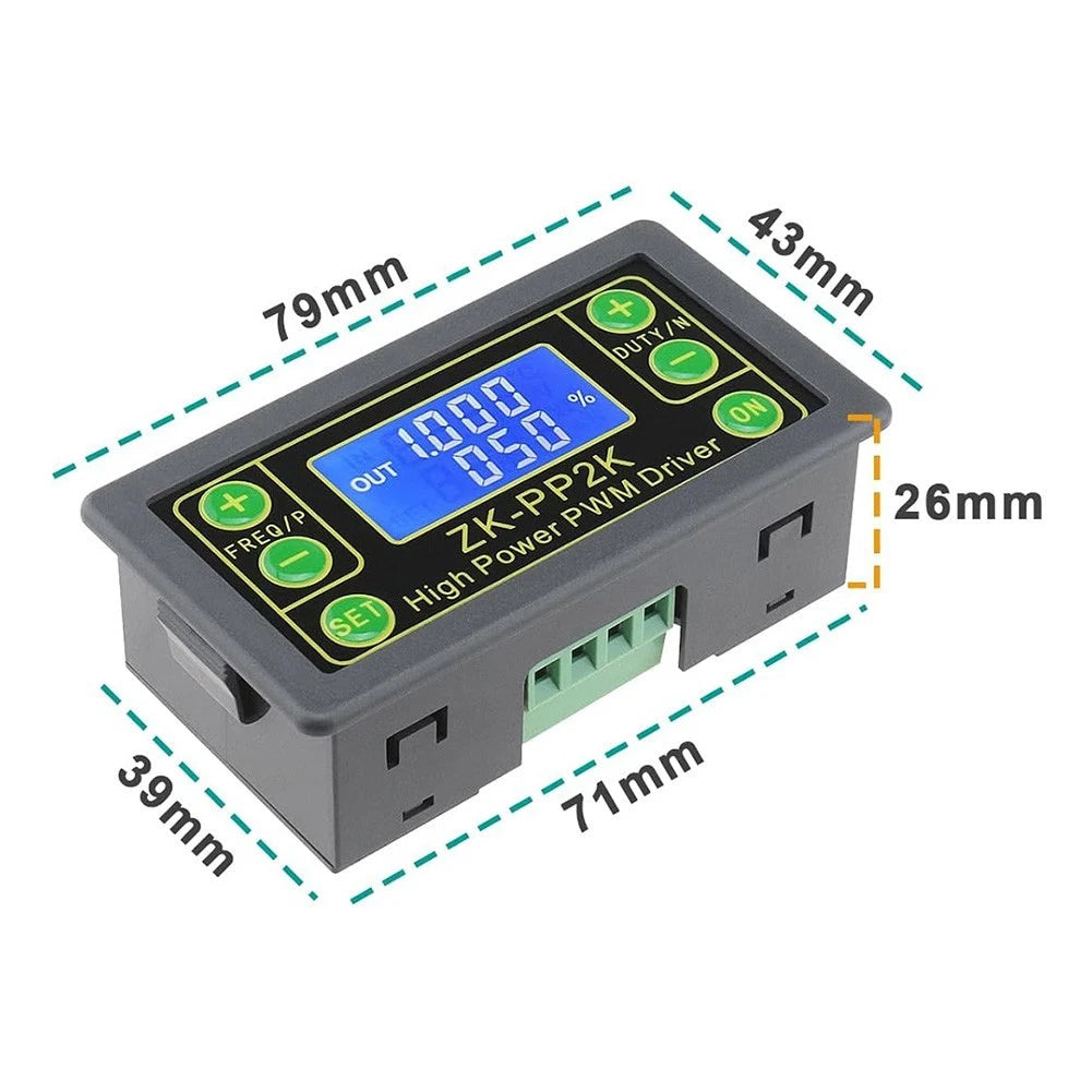 PWM motor control module for flexible frequency and duty cycle adjustments