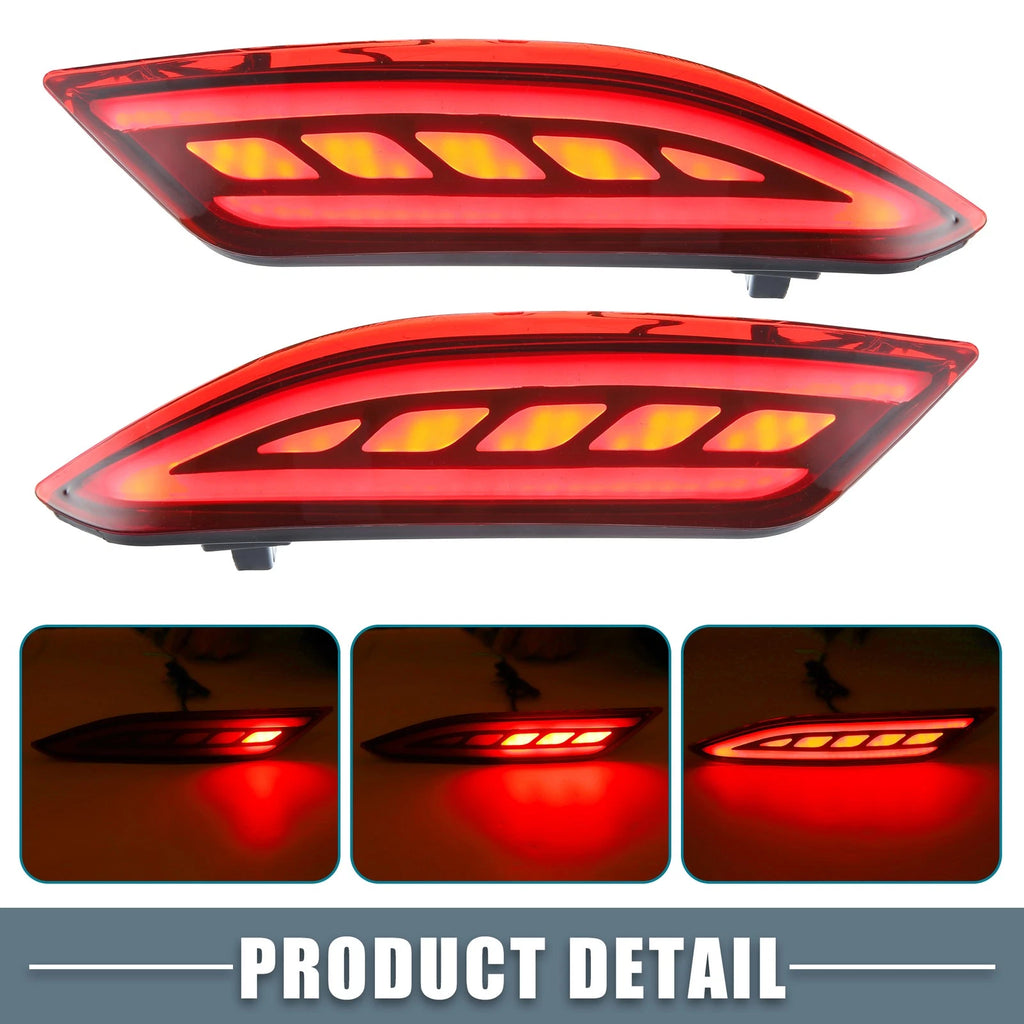 2X Rear Bumper Reflector LED Brake Turn Signal Light 33505T7SA01 for Honda HR-V (2016–2021)