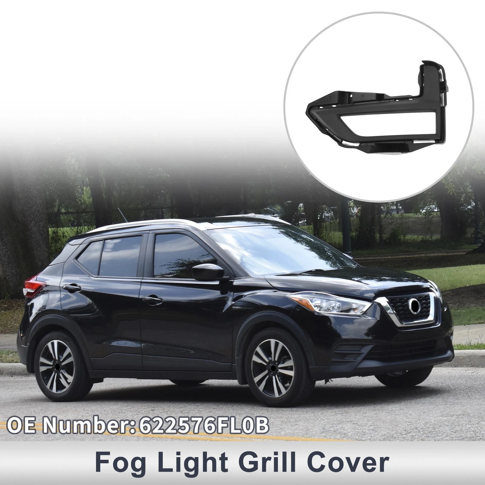 1 Pc Fog Light Grill for Nissan Rogue (2017–2020) No. 622576FL0B