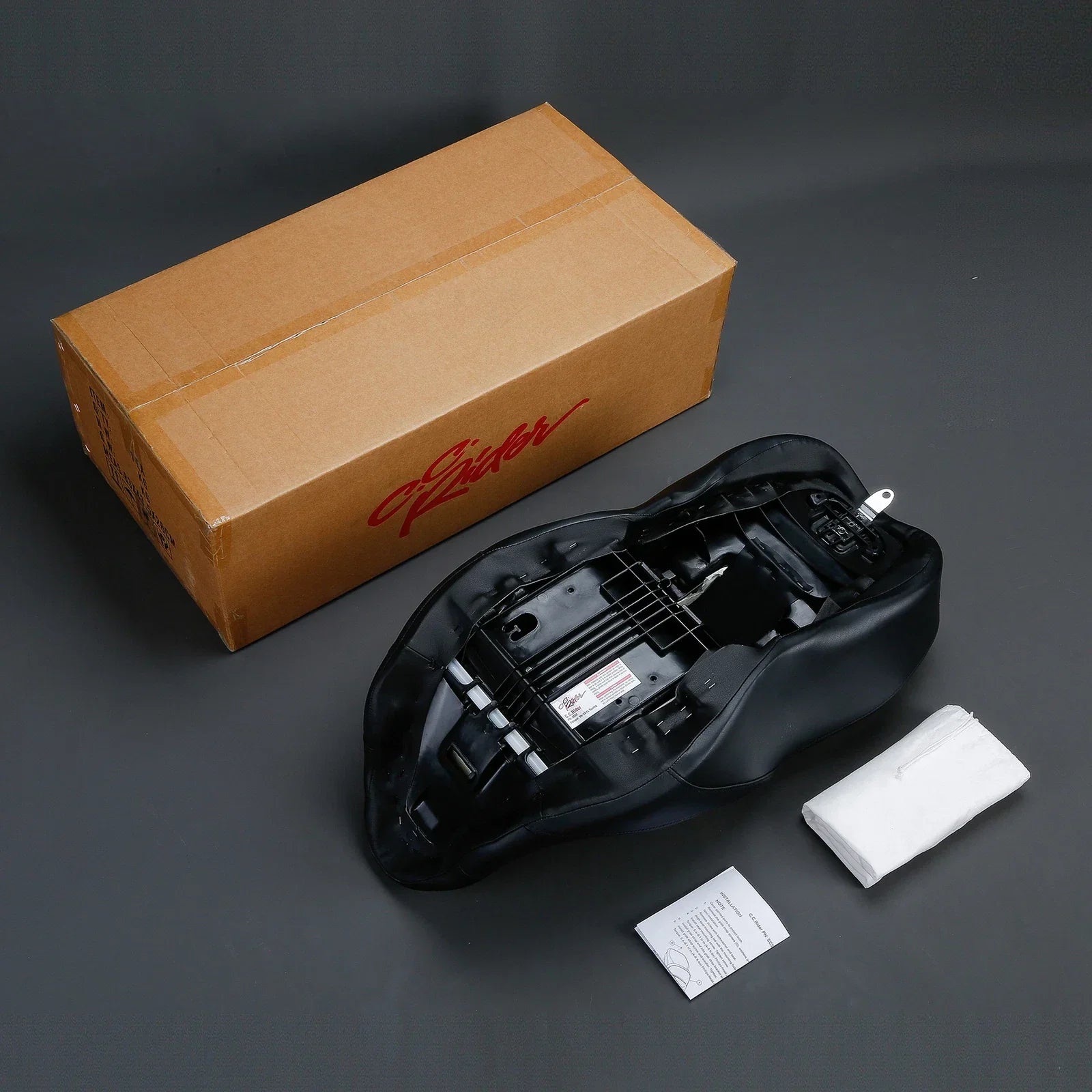 Orange Black Gel Seat for Harley Touring Electra Glide (2009-2023)