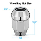 Acorn Lug Nut for Chevrolet (1995–2005) 12x1.5 for Sable Alero Bravada Aztek RL DeVille Cavalier