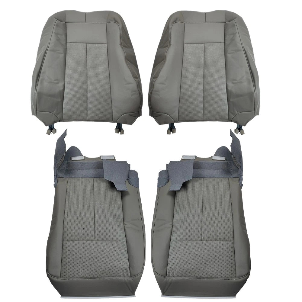 Set of 2 Leather Covers for Ford Expedition (2007–2014) Stone Gray