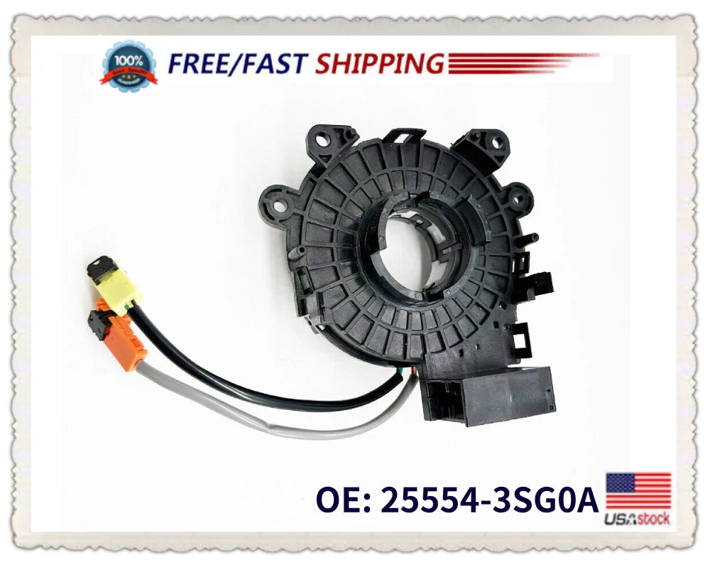 Spiral Cable Clock Spring for Nissan Sentra Versa Note (2014–2019) 25554-3SG0A