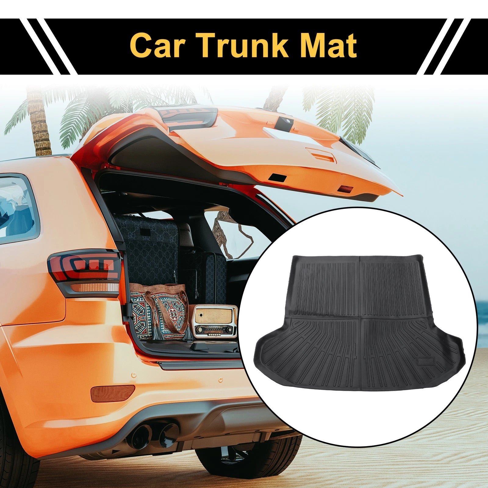 Cargo Liner Rear Trunk Mat for Kia Sportage (2023–2024) TPE Stripe Pattern