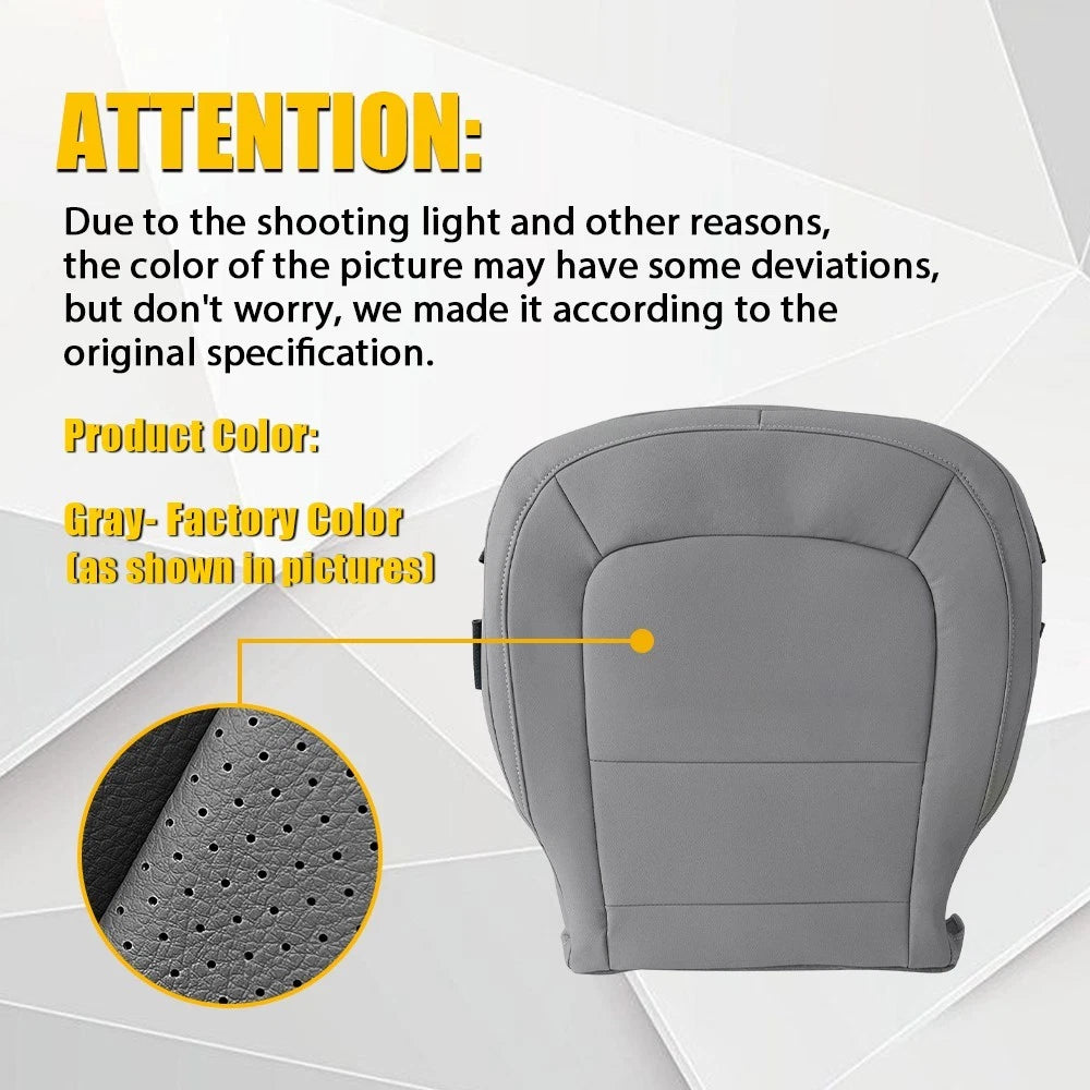 Bottom Seat Cover for Chevy Colorado GMC Canyon (2015–2022) Leather Gray EPY