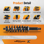 Set of 2 Rear Gas Shock Strut Absorbers for Polaris Ranger XP 1000 PS Crew (2019–2023)
