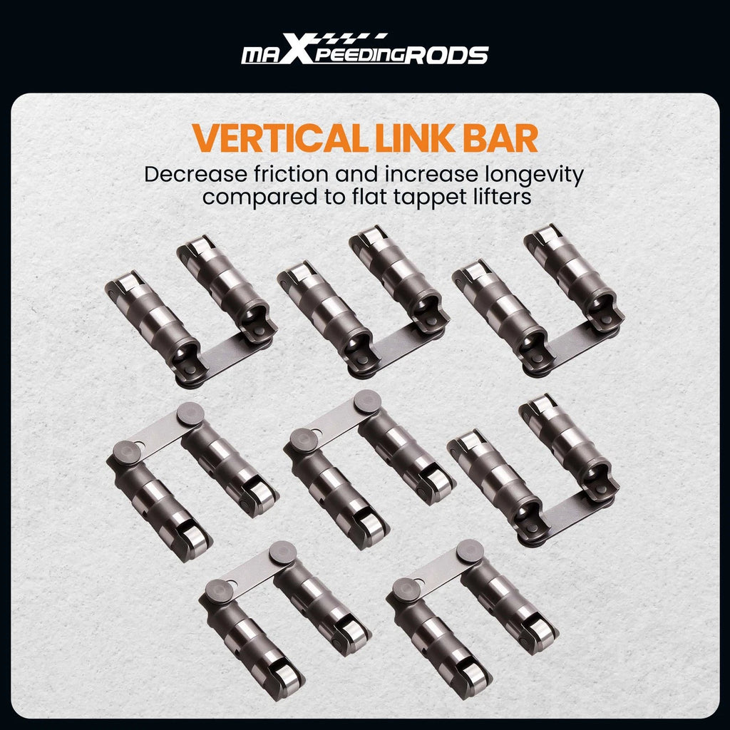 Hydraulic Roller Link Bar Lifters for Chevrolet Small Block 327 (1962–1969)
