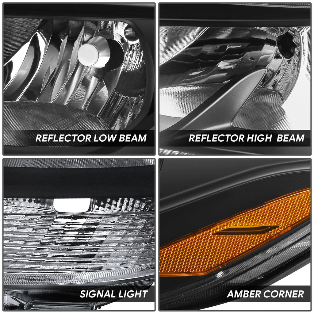 Headlight Assembly for Mercedes-Benz Sprinter (2019–2022) Black Housing Amber Lens