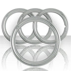 4 CHROME METAL 15" STEEL WHEEL TRIM RINGS BEAUTY RIMS RING RIM BAND for GM