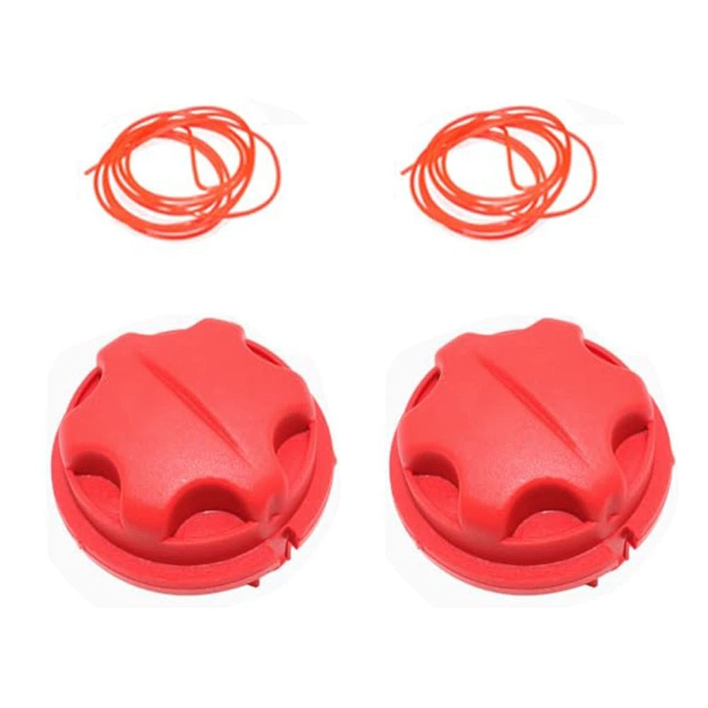 2X Bump Head Knob for Toro Trimmer (51954-51998) Red ABS with Extra Line