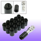 16 x 12x1.5mm Black Car Hex Security Lock Wheel Lug Nuts for Honda