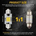 2X 6000K LED License Plate Tag Light Bulbs for 36MM 6418 Festoon