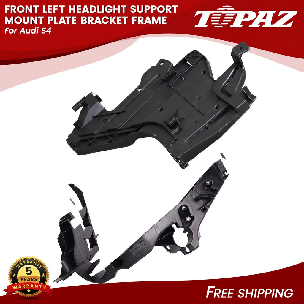 2X Front Left Headlight Support Mount Plate for Audi S4 A4 (1996–2001)