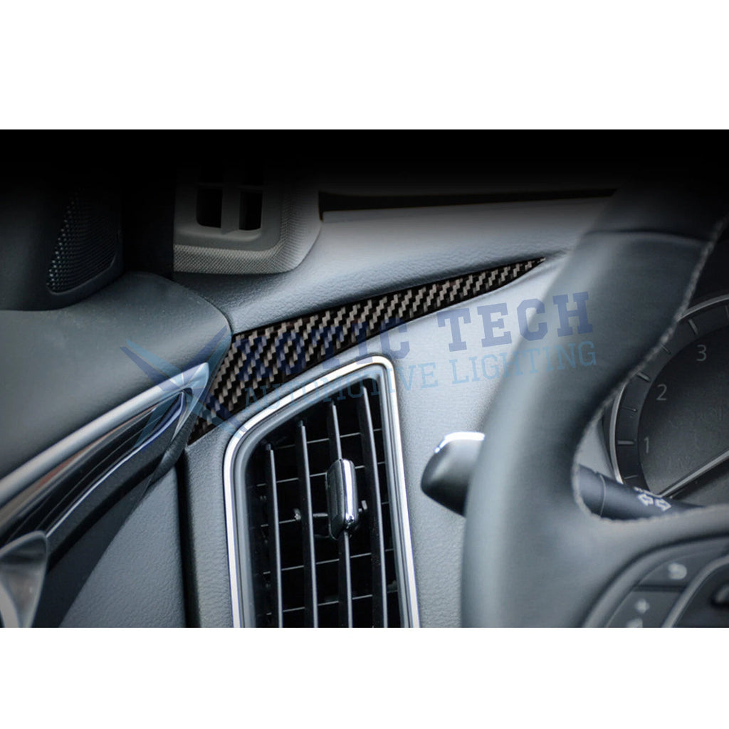 Carbon Fiber Left Driver & Passenger Side Panel Strip Stickers for Infiniti Q50 (2014-2024)