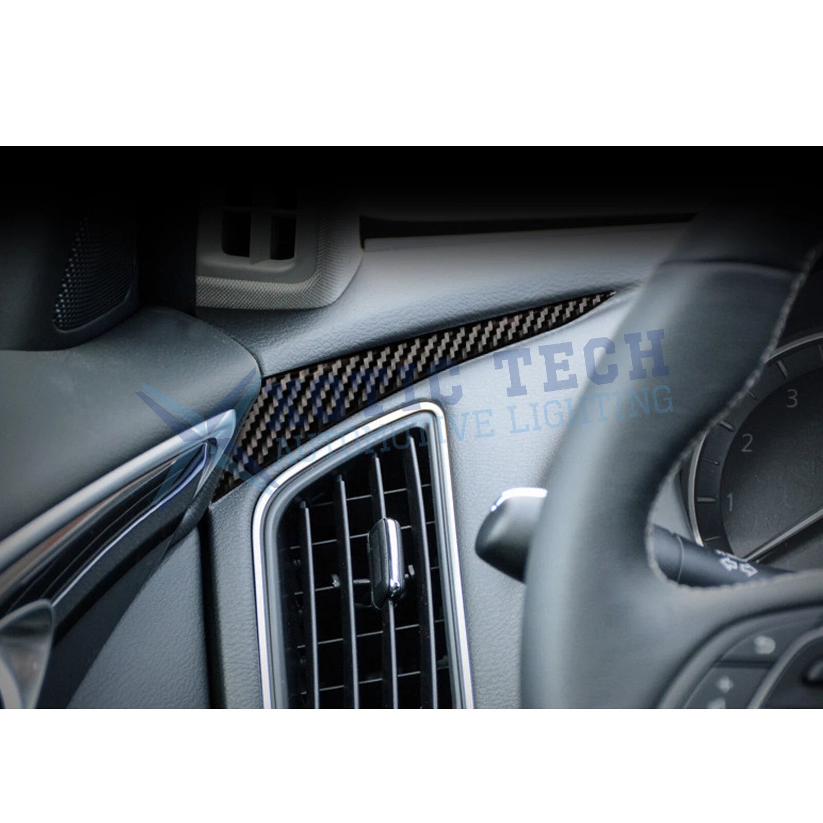 Carbon Fiber Left Driver & Passenger Side Panel Strip Stickers for Infiniti Q50 (2014-2024)