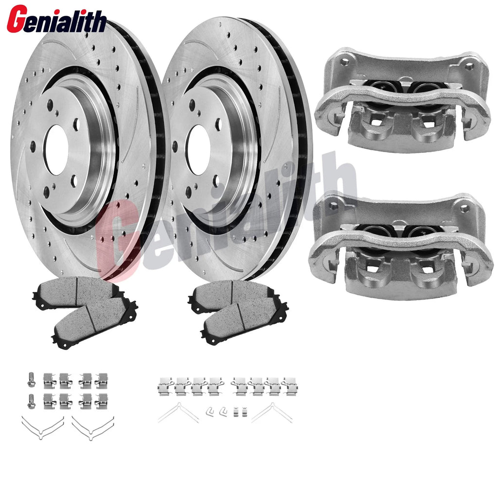 Front Rotors Pads Calipers for Toyota Highlander (2010–2019), Sienna (2011–2020)