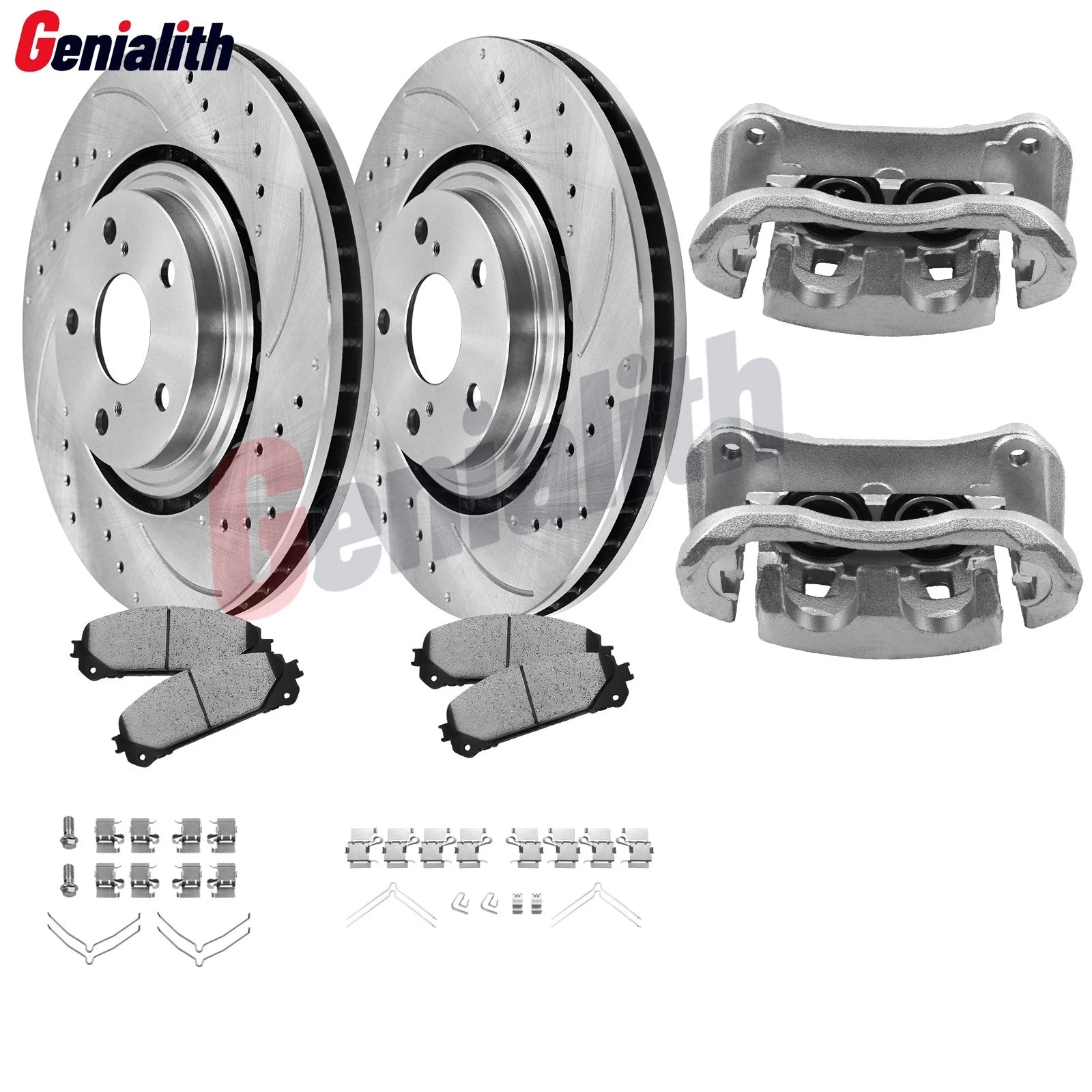 Front Rotors Pads Calipers for Toyota Highlander (2010–2019), Sienna (2011–2020)
