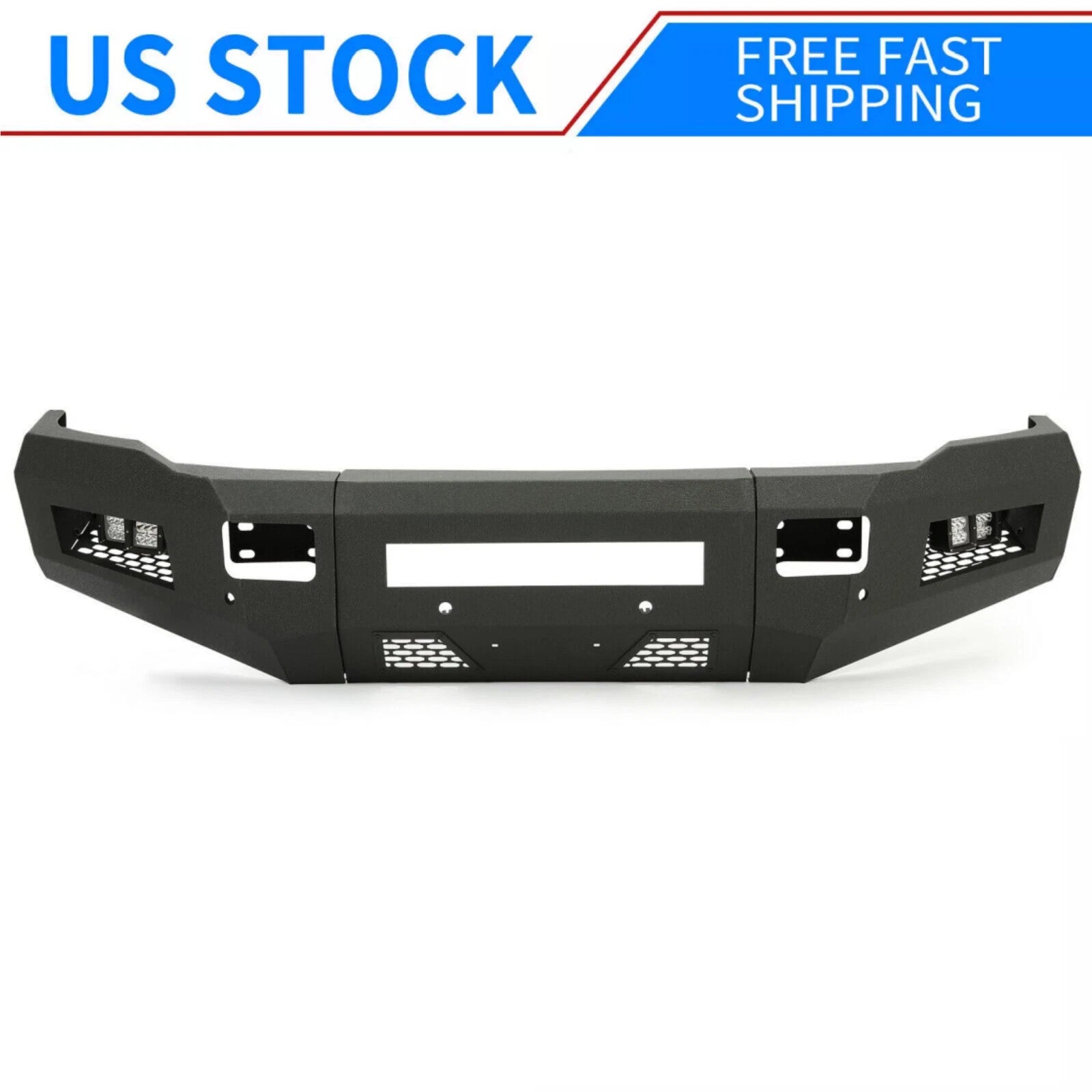 Steel Front Bumper with LED Fog Lights for Ram 2500 3500 (2010–2018)