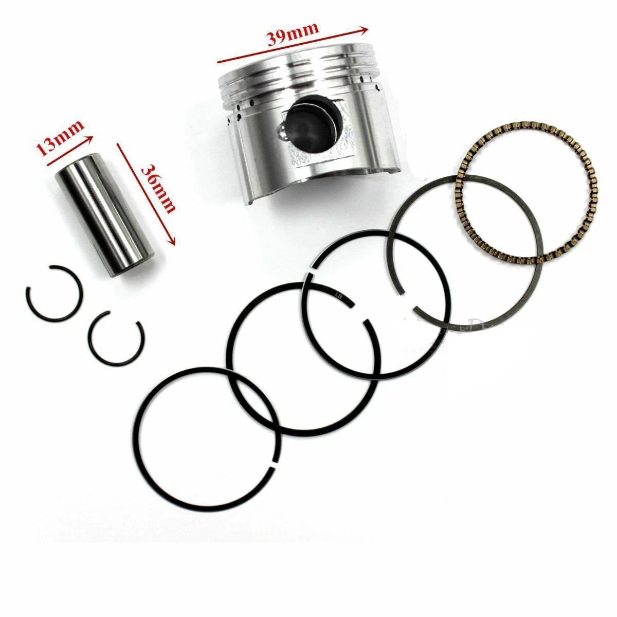 39mm Piston Rings & Head Gasket for Kazuma Meerkat 50cc ATV (2000–2023)