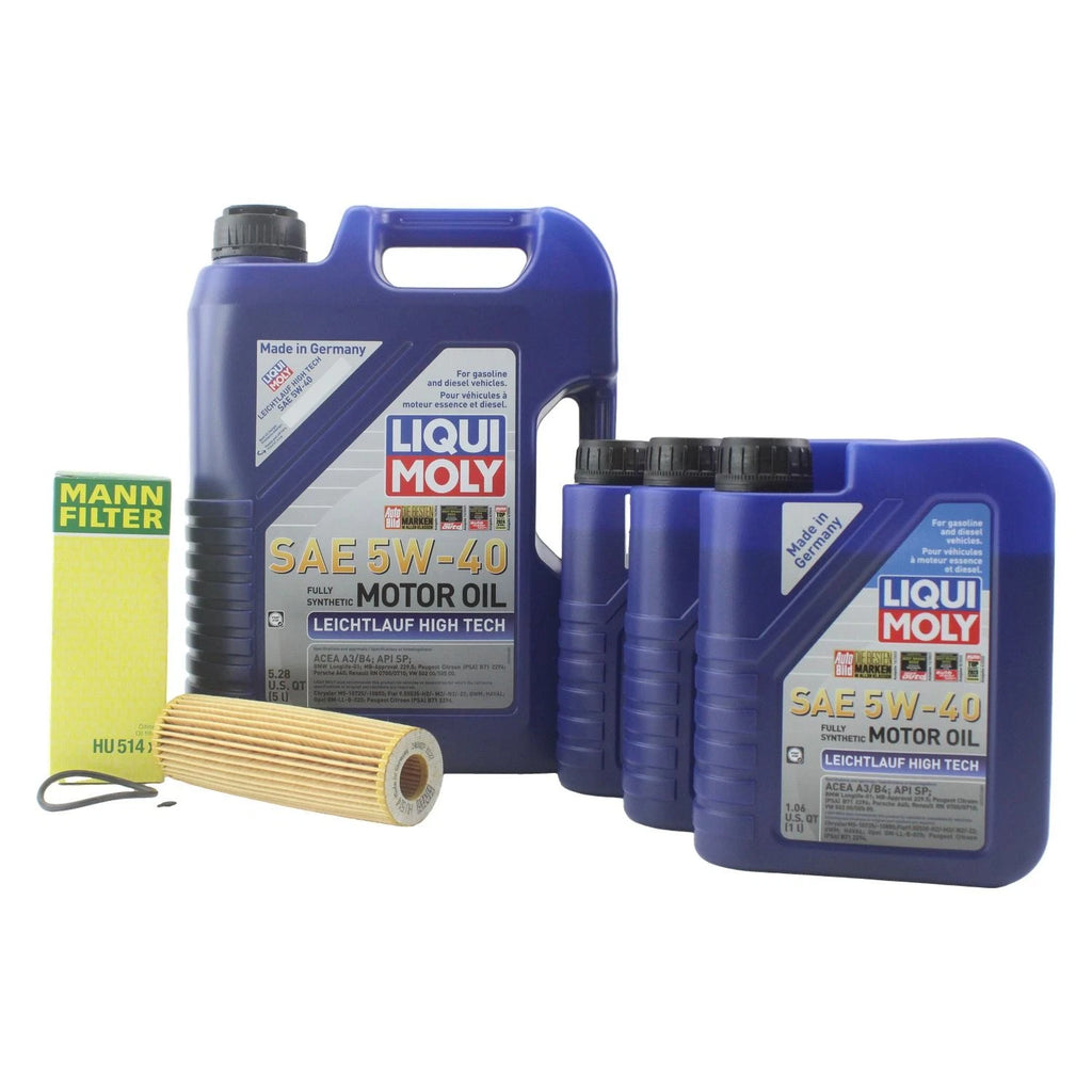 Oil Change Kit 10L Liqui Moly Leichtlauf 5W-40 for Mercedes L4