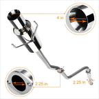 4" Rolled Tip Muffler Catback Exhaust for Honda Accord CB7/CB9 (1990–1993)