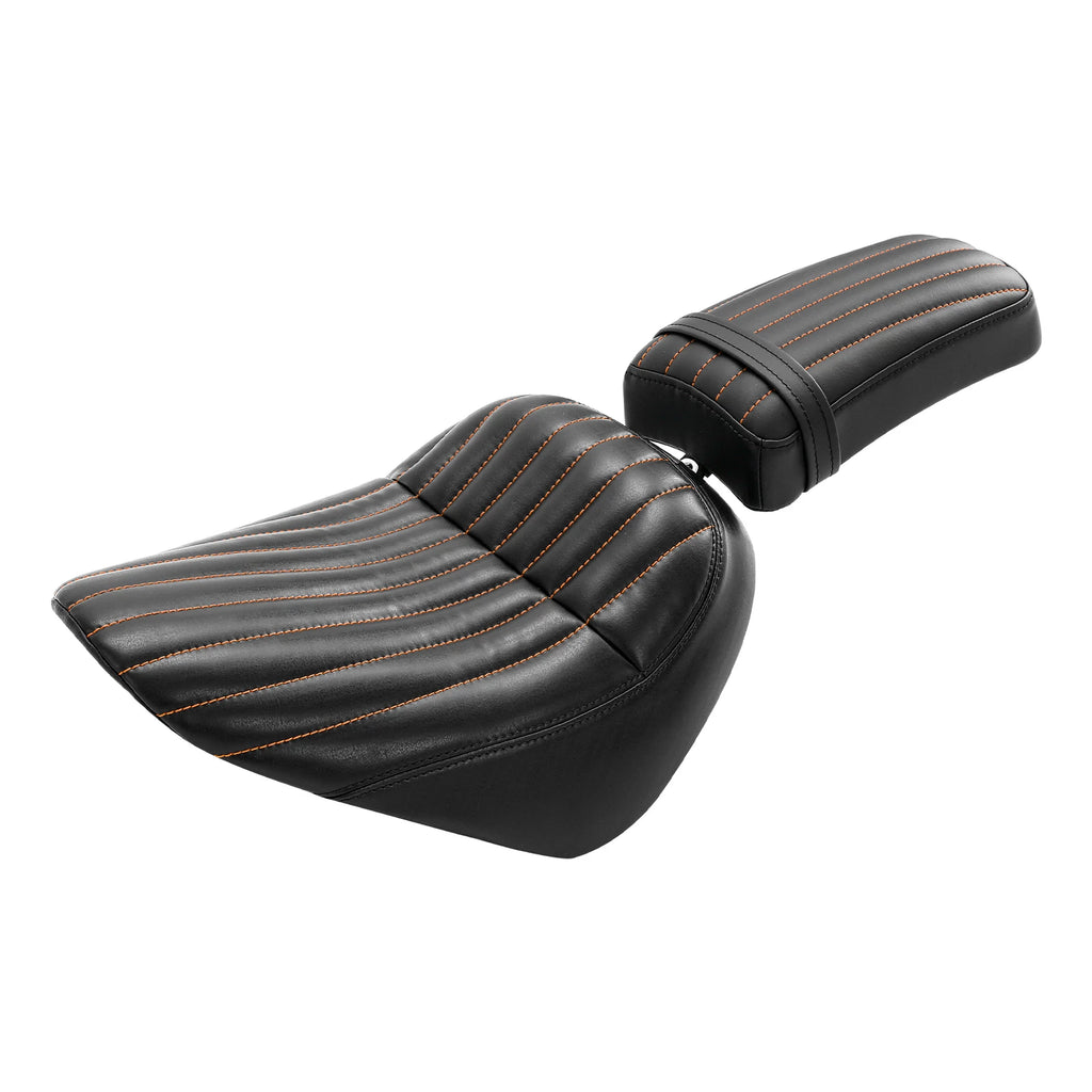 Driver Passenger Seat for Harley Softail Street Bob (2018–2023) Black