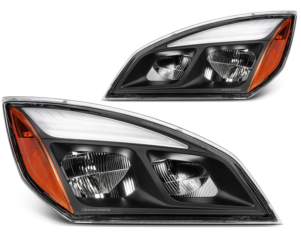 2Pcs Full LED DRL Headlights for Freightliner Cascadia (2018)