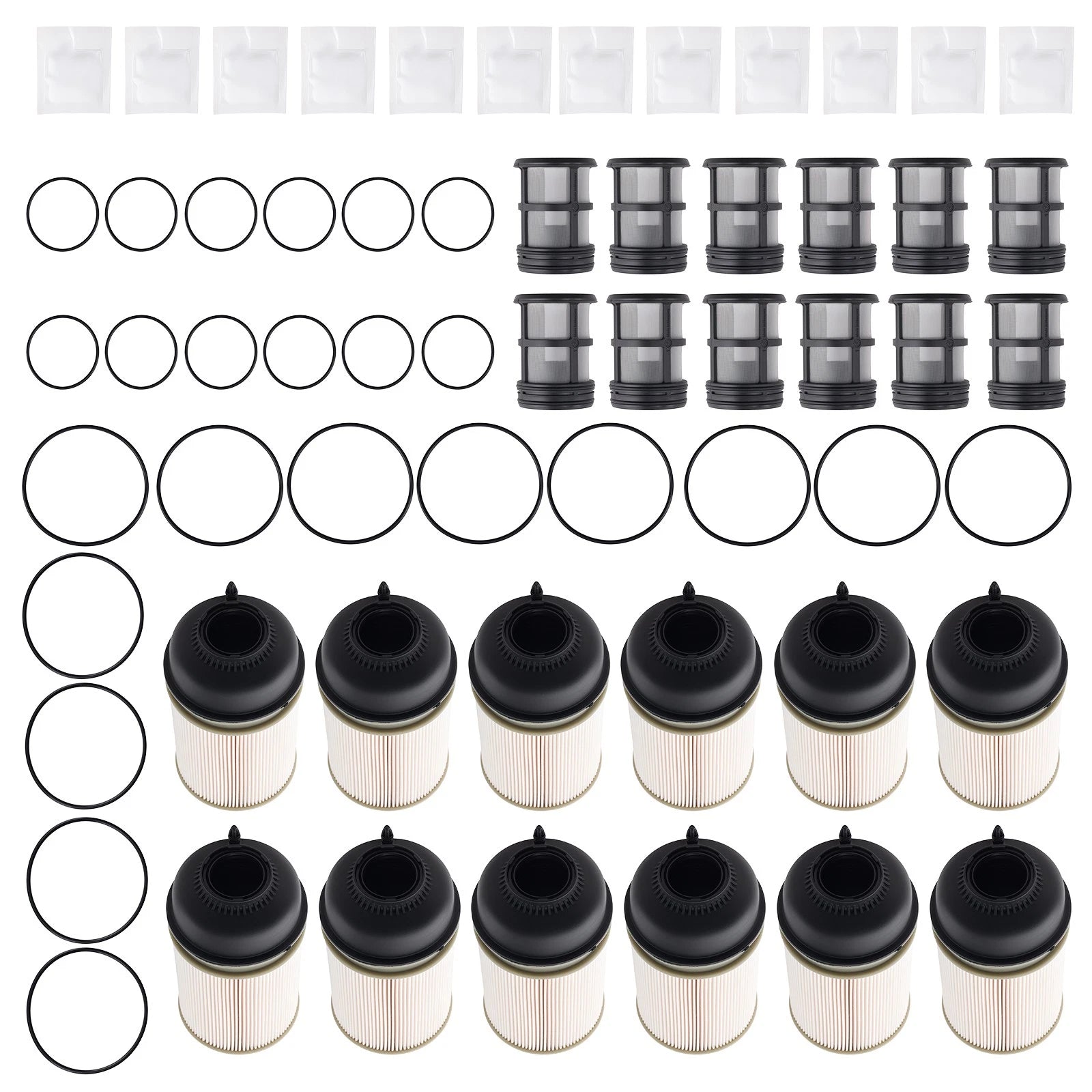 Set of 12 Fuel Filters for Detroit Diesel DD13 DD15 DD16 (2014–Present)