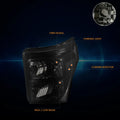 Headlight/Lamp Replacement for Ford Super Duty (2011–2016) Smoked Lens