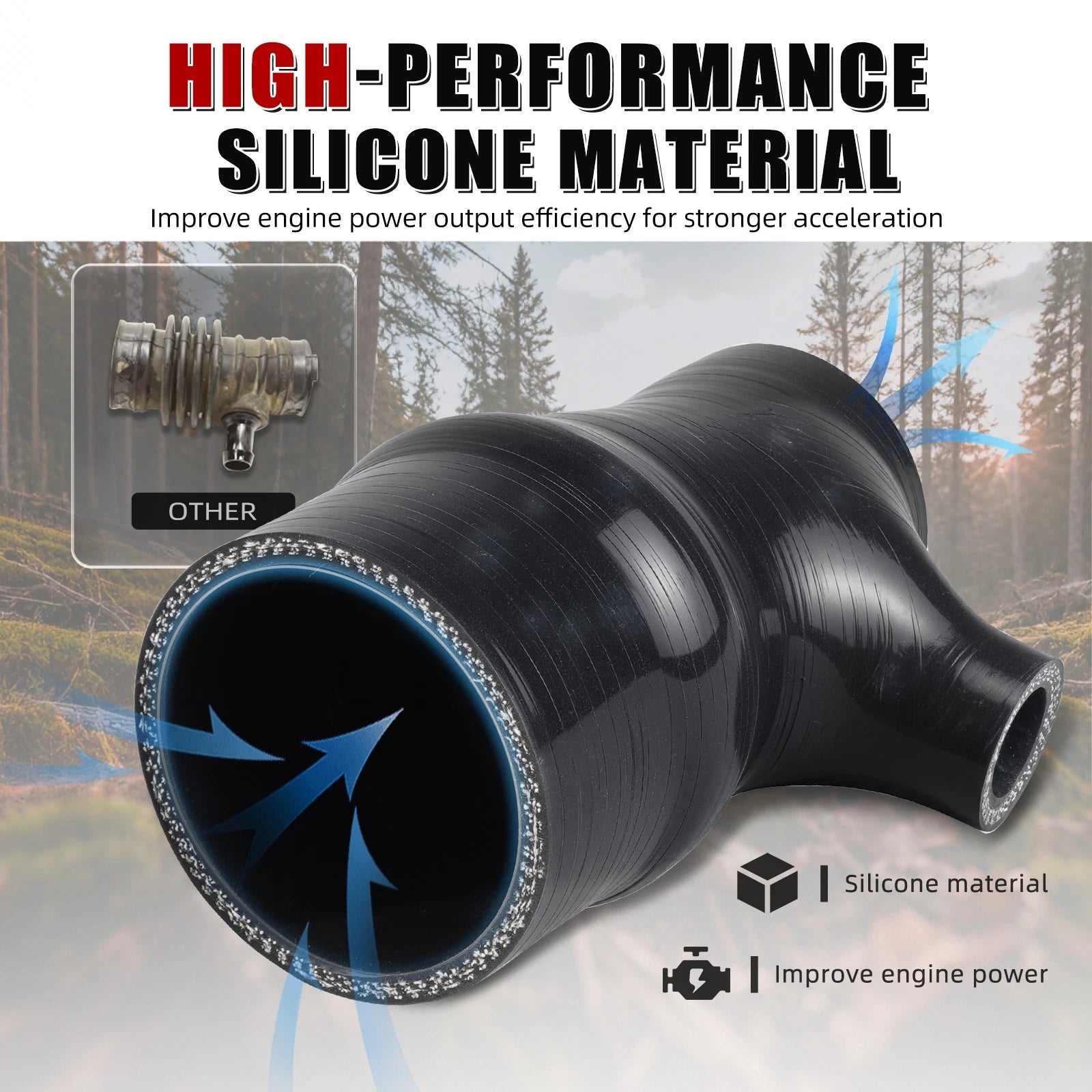 Silicone Air Intake Hose Kit for Can-Am Maverick X3 R Turbo DPS (2017–2019)