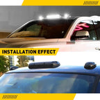 Smoked White LED Cab Roof Marker Lights for Chevy GMC Sierra (2002–2007)