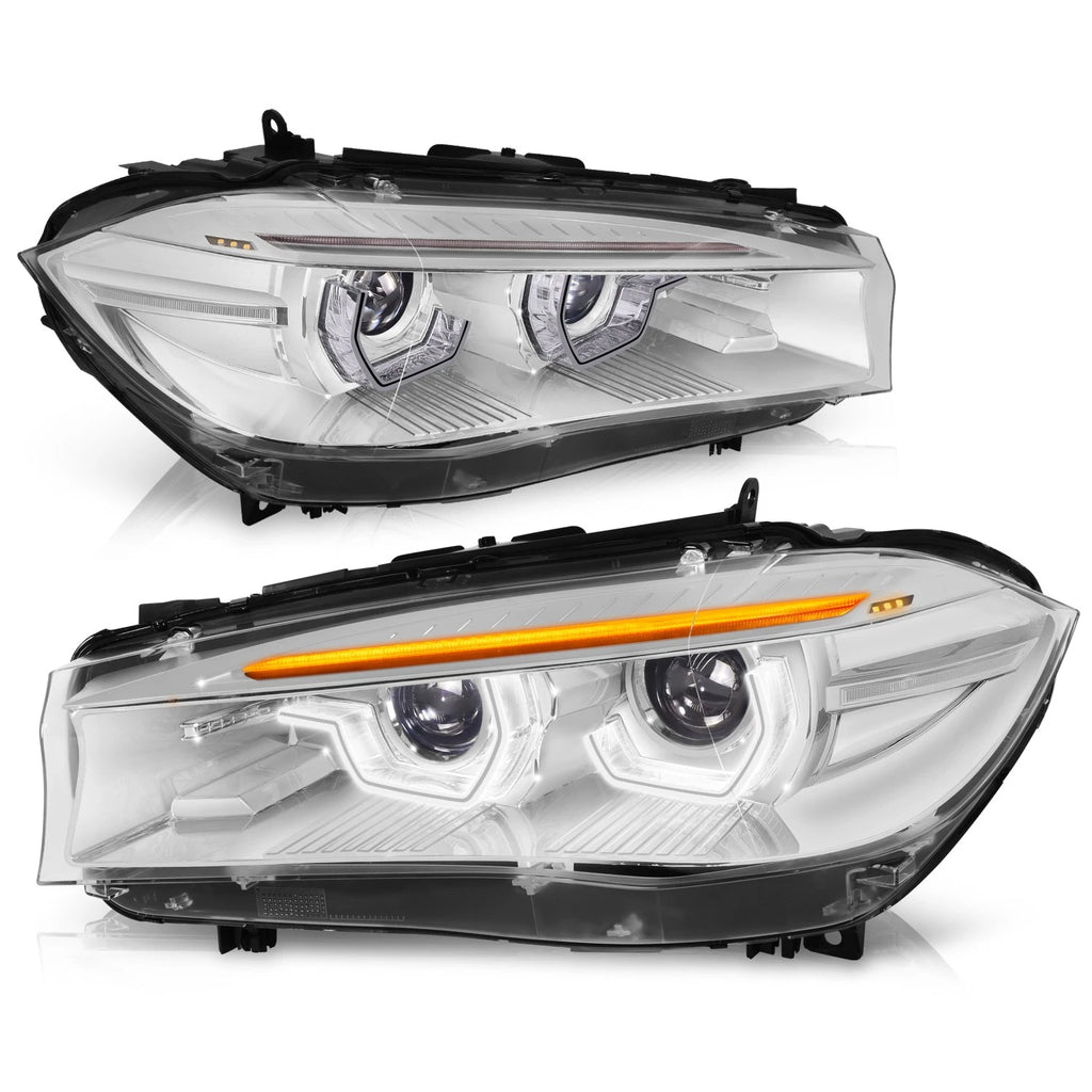 Projector Headlight LED for BMW X5 X6 (2014–2019) AFS HID Chrome