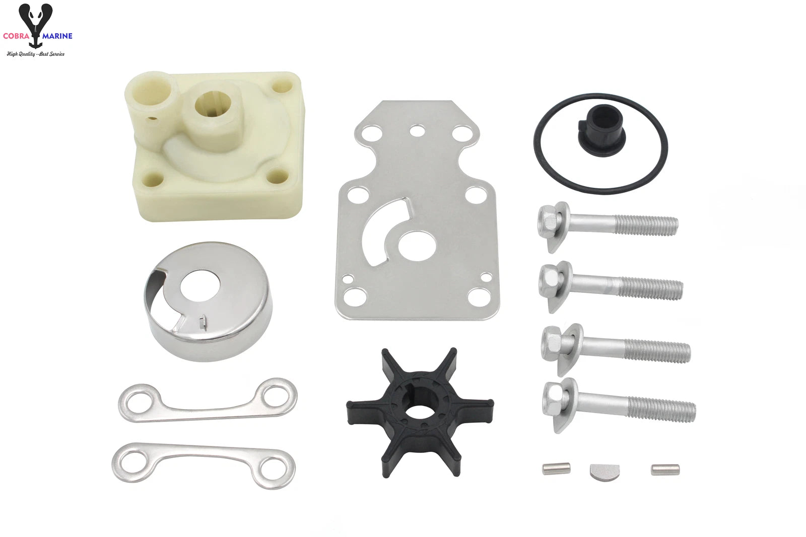 Water Pump Impeller Repair Kit for Yamaha Outboard (15/20HP) 6AH-W0078-00