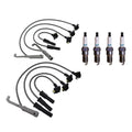 Denso 8mm Wire Set & 4 Iridium TT Spark Plugs for Mazda B2300 (1994–2006)