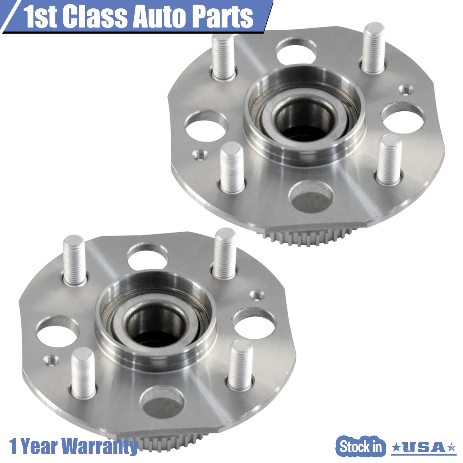2pcs Rear Wheel Bearing & Hub for Honda Accord (1998–2002) 512178