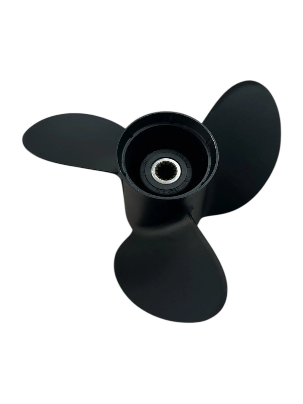 3X 13 3/4 x 15 RH Black SS Propeller for OMC Evinrude Johnson (OEM 389949)