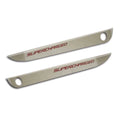 Laser Cut Door Guards w/Black Brushed "Supercharged" Inlay for 2005-13 Corvette