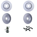Hella Disc Brake Pad Kit with Front and Rear Rotors for Audi A6 (1995–2011)