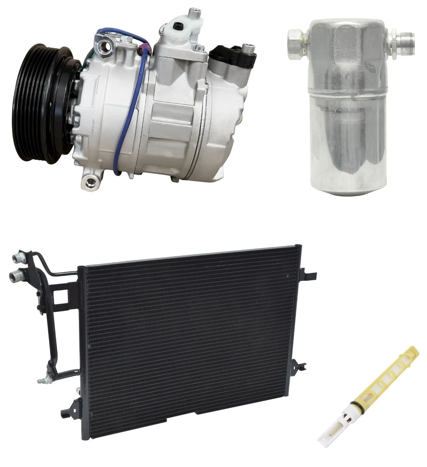 AC Compressor Kit with Condenser for Audi A4 Quattro 2.8L (1999-2001)