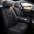 Full Surround Set of 5 Seat Covers for Toyota Faux Leather Black