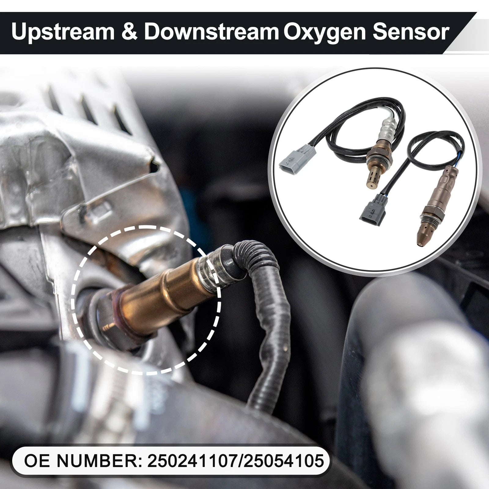 2X Upstream & Downstream Oxygen Sensor for Nissan Armada (2019) No. 250-241107